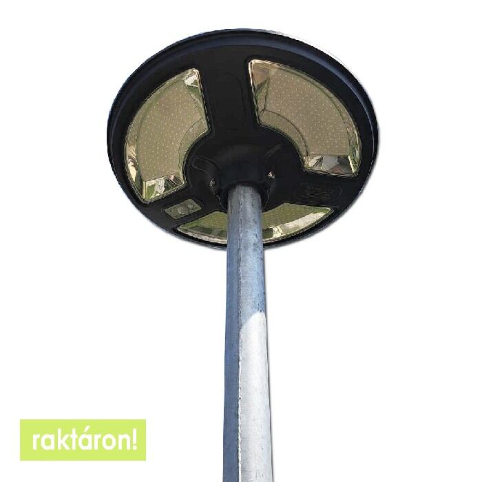 Horganyzott acél lámpaoszlop 3 méter+ 24W napelemes LED park/sétány világítás+ alapvsalat szett
